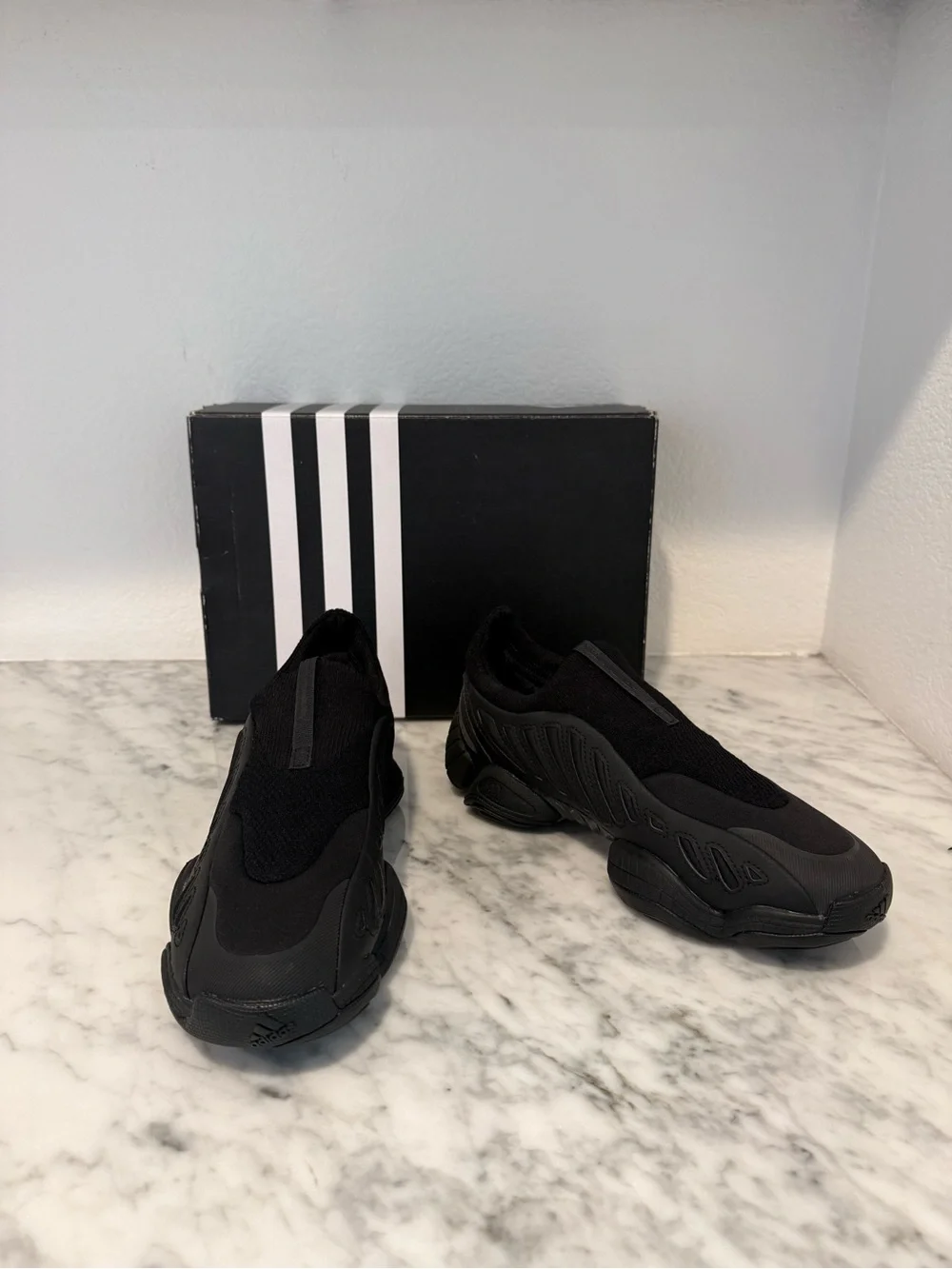 Adidas Black Slip-On Performance Sneakers